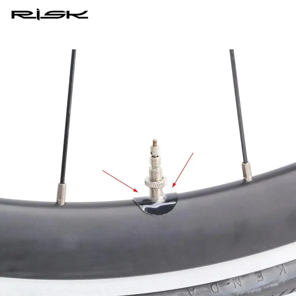 Bike Tube Sticker Bicycle Presta Valve Mountain Road Bike Tube Tire Gasket Rim Protective Gas Air Nozzle Glue Pad