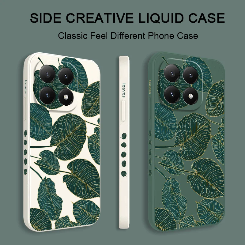 Green Leaf Silicone Phone Case Cover