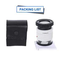 LED Scale Loupe 30X Adjustable Magnification Magnifier Metal Cylinder Mirror with Scale Small Reading Mirror Jewelry Magnifier 3