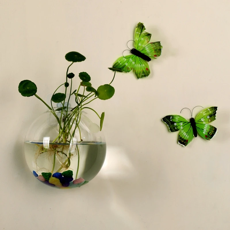 Glass Vase Wall Hanging Hydroponic Terrarium Fish Tanks Potted Plant Flower pot 3