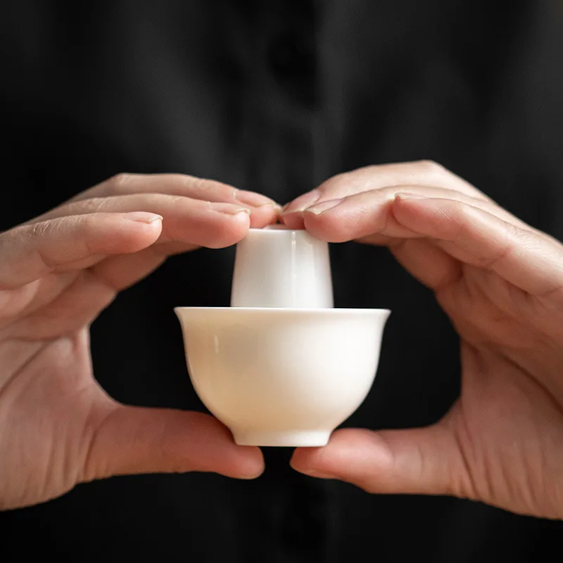 Porcelain Teacup 25ml Chinese Small Tea Tasting Teaware Cup Smell Fragrance Teacups Kung Fu Cup Set