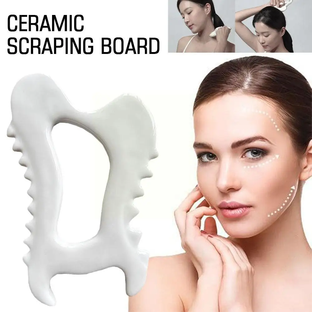 

Facial Ceramic Gua Sha Tools Face Massagers Ceramic Gua Sha Scraper Board For Face Lift Slimmer Reduces Puffiness Body Scul L1Z5