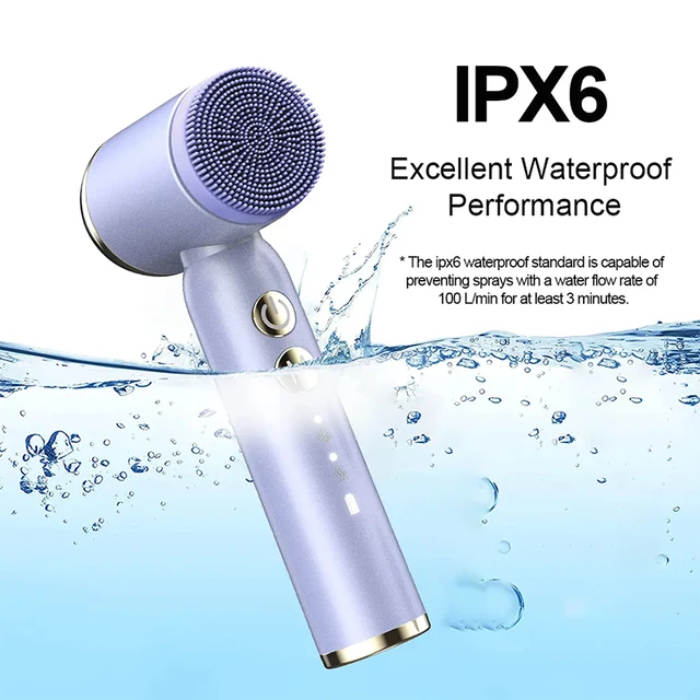 Rechargeable Multifunction Exfoliator Scrubber Facial Massager Cold And Hot Compress Electric Facial Spin Cleansing Brush Set 3