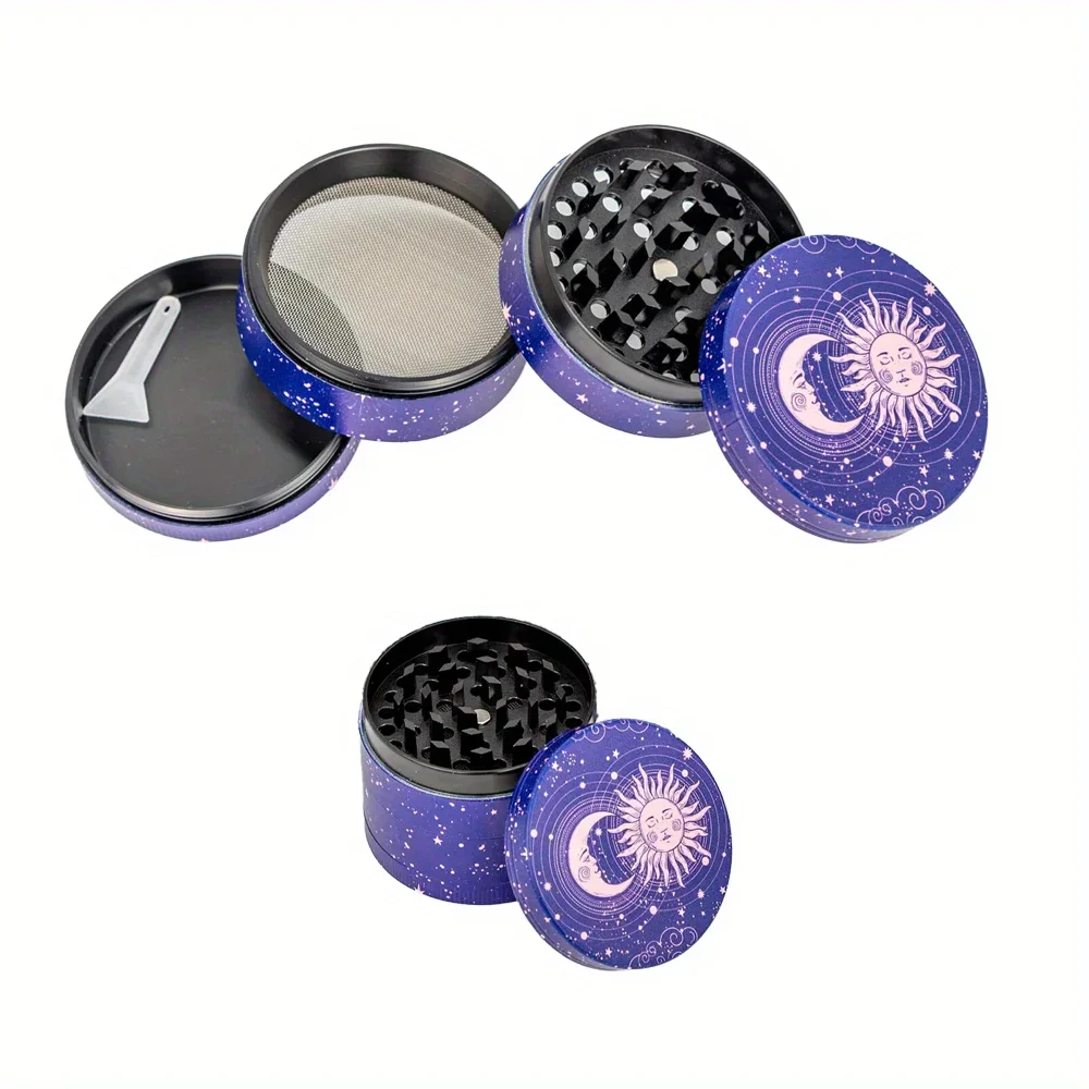 Sun & Moon Decorative Herb Grinder, 2-Inch