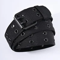 New Men Breathable Nylon Fabric Belt outdoor sport Belt Pin Buckle Trousers Jeans Belt 4