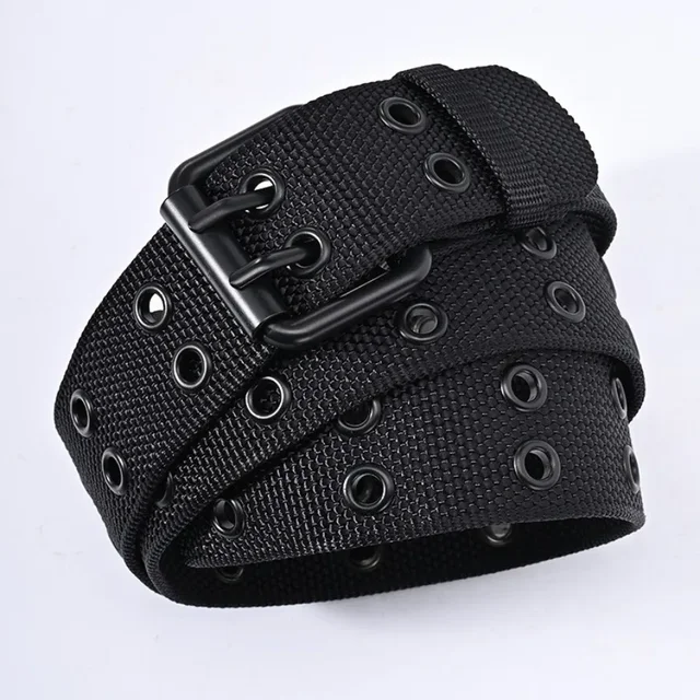 New Men Breathable Nylon Fabric Belt outdoor sport Belt Pin Buckle Trousers Jeans Belt 4