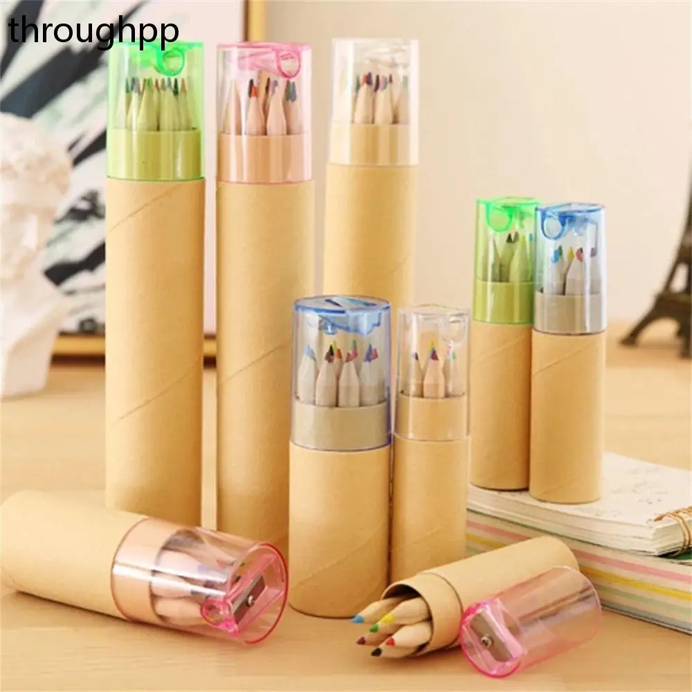 

Professional 12 Color Pencil Crayon for Child Kawaii School Supplies Stationery Batch Barreled Oily Colored Pencil Art Tool