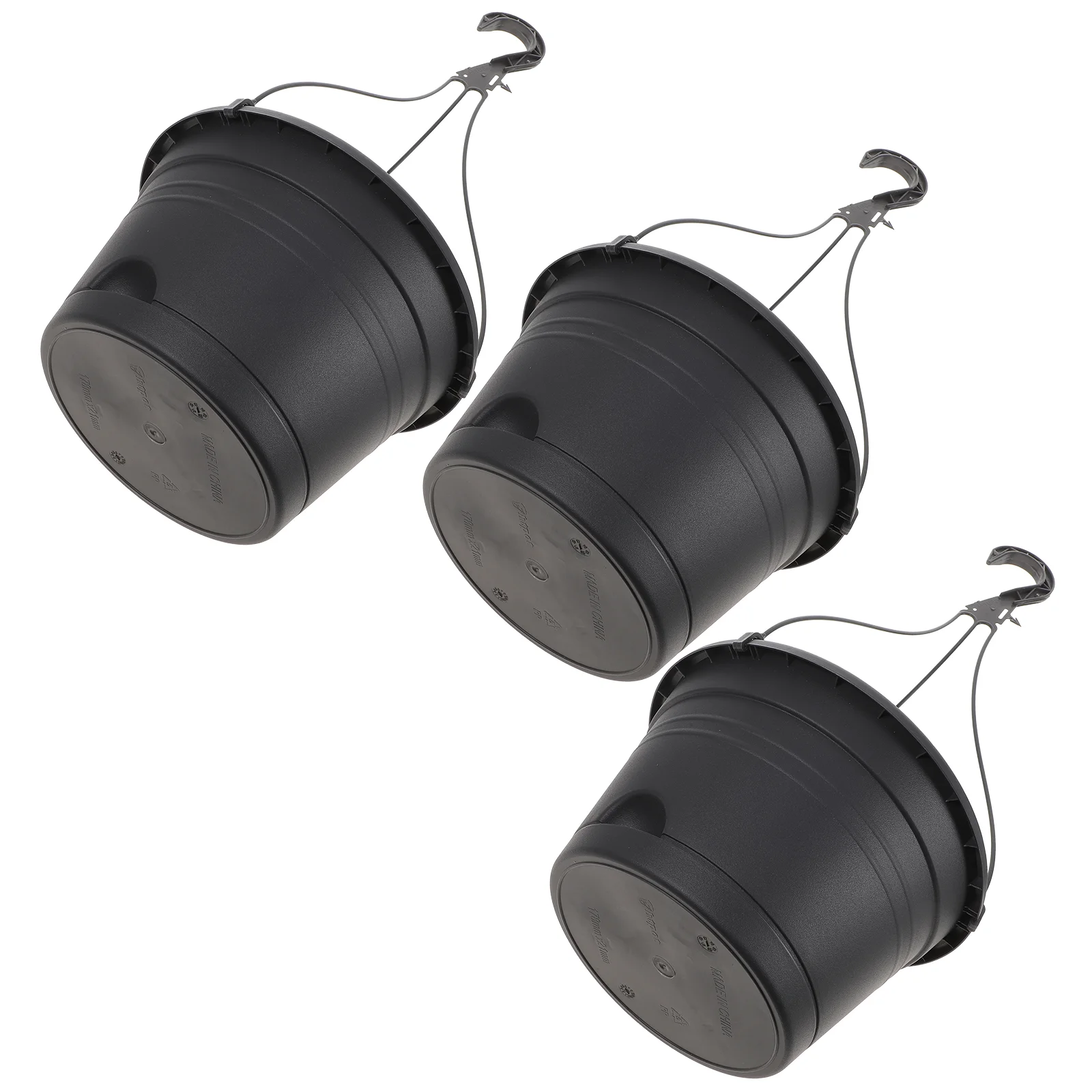 

3 Pcs Flowerpot Balcony Planting Hanging Planter Baskets Potted Yard Garden Plastic Small Planters for Decor