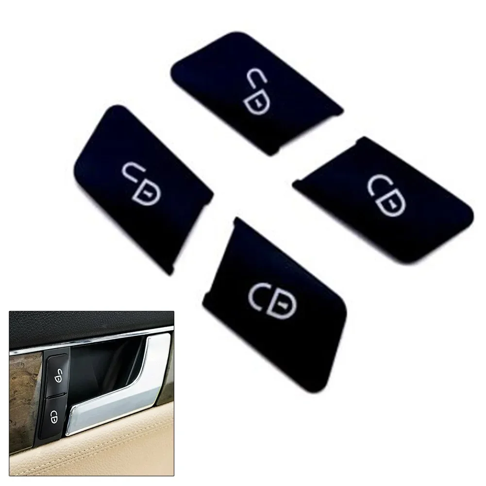 

4PCS/set Car Door Lock Unlock Switch Button Cover Trim For Mercedes Benz Class W204 2007-2014 W212 2010-2015 NEW