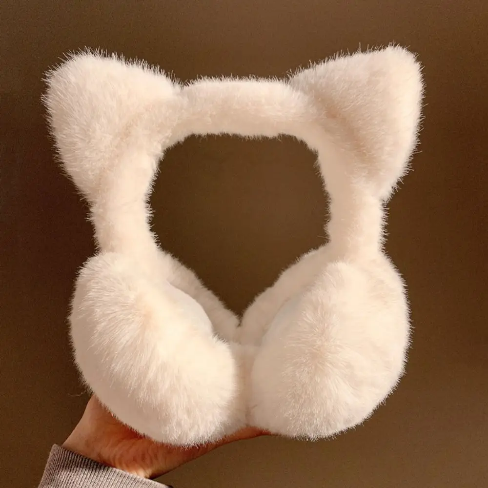 Cute Cat Earmuffs Windproof Winter Warm Ear Covers Retractable Foldable Ear Warmers Outdoor