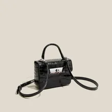 

Dave&Di 2022 French Small Crowd Bag England Style Fashion Simple Leather Square Bag Women's Bag Portable Messenger Bag Women