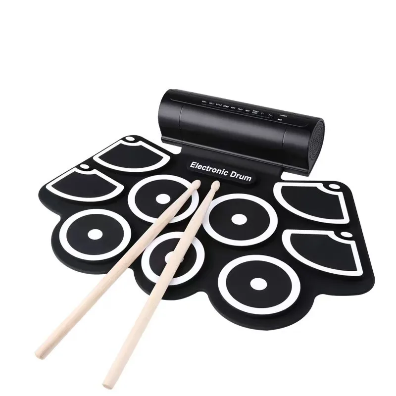 Description Picture 2 of itemInstruments Kids Drum Set DJ Music Roll Up Electronic Drum Kit Professional Battery musical electronic Drums