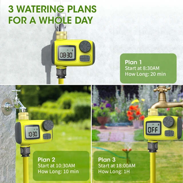 Automatic Water Timer Intelligent Irrigation Watering System LCD Display IPX5 Sprinkler Timer Garden Programmer Equipment 6