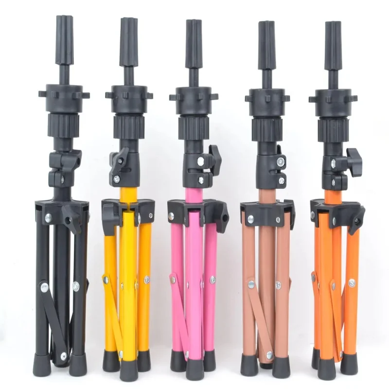 حامل شعر مستعار ثلاثي القوائم معدني شعر مستعار عار...