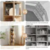 Rotating Bookshelf Tower, 4 Tier 360 Display Spinning Bookshelf, Solid Wood Narrow Book Shelf Organizer for Kid Adult 3