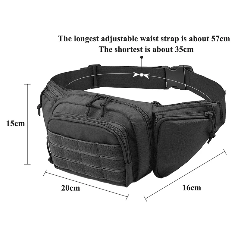 Tactical Outdoor Waist Bag Gun Holster Military Fanny Pack Sling ...