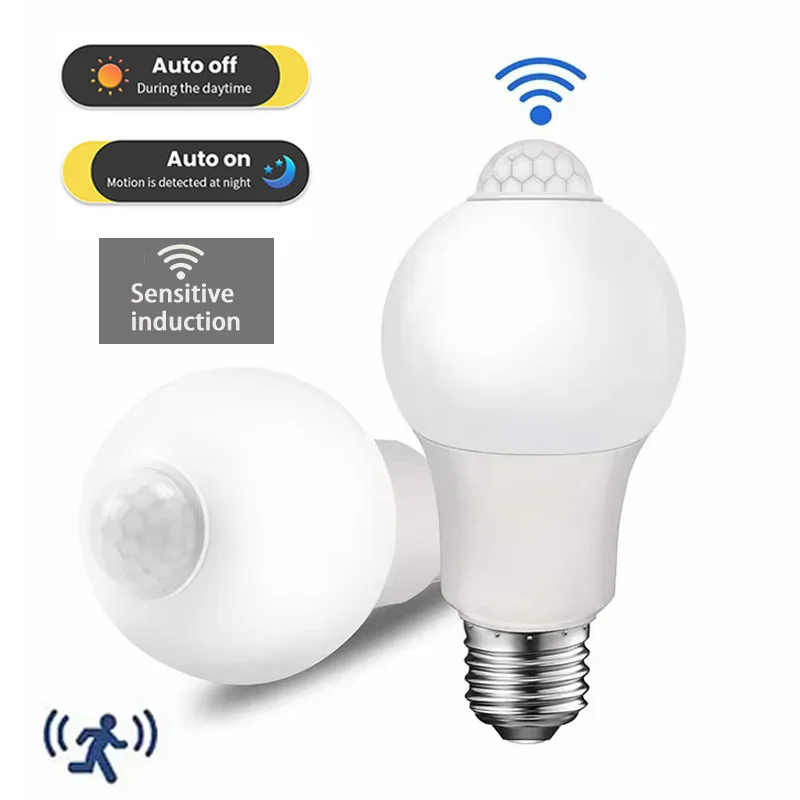 LED Bulb E27 LED PIR Motion Sensor Light Bulb 15W 18W Outdoor Lighting Human Induction For Living Room Bedroom Corridor Garage