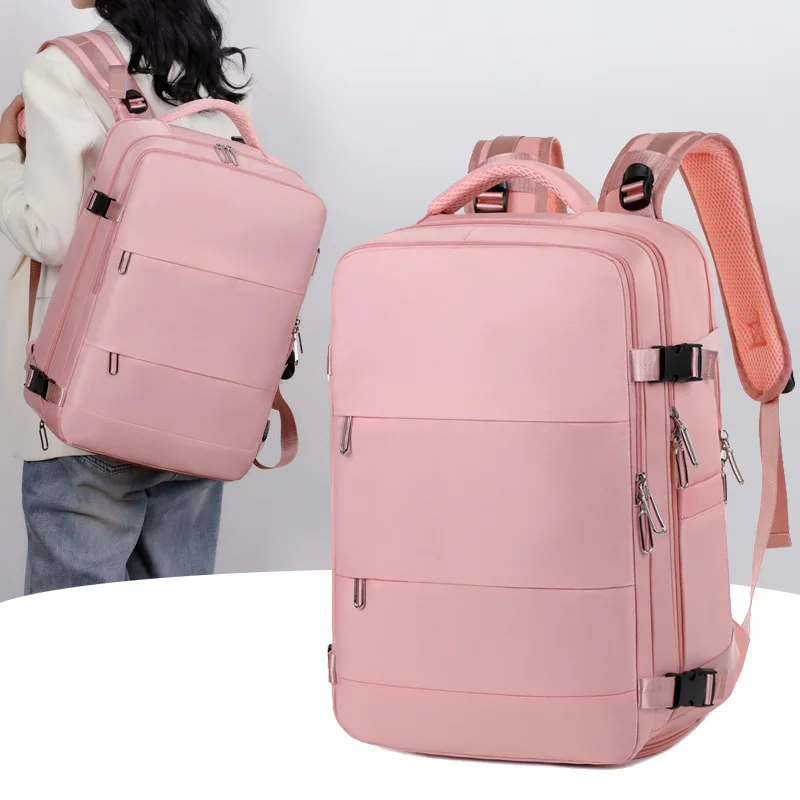 Travel Backpack Airline Waterproof Simple Weekenders Girls Independent Shoe Bag  Y2K Travelling New Large Capacity Casual Laptop