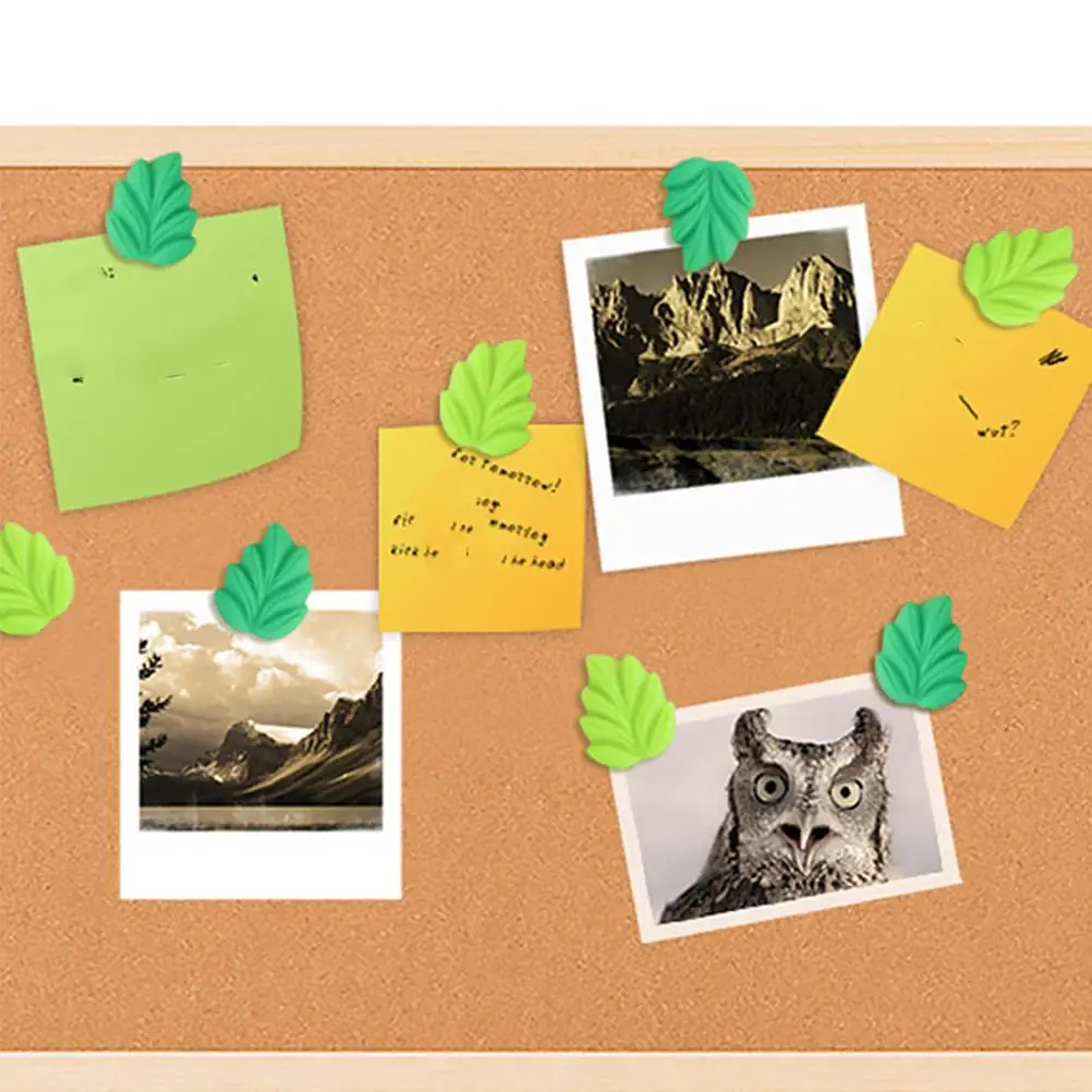 20 Pcs Resin Leaf Push Pins Cute Realistic Office Thumb Tacks Decorative Wall Tacks Cork Board Accessories Funny Pushpins