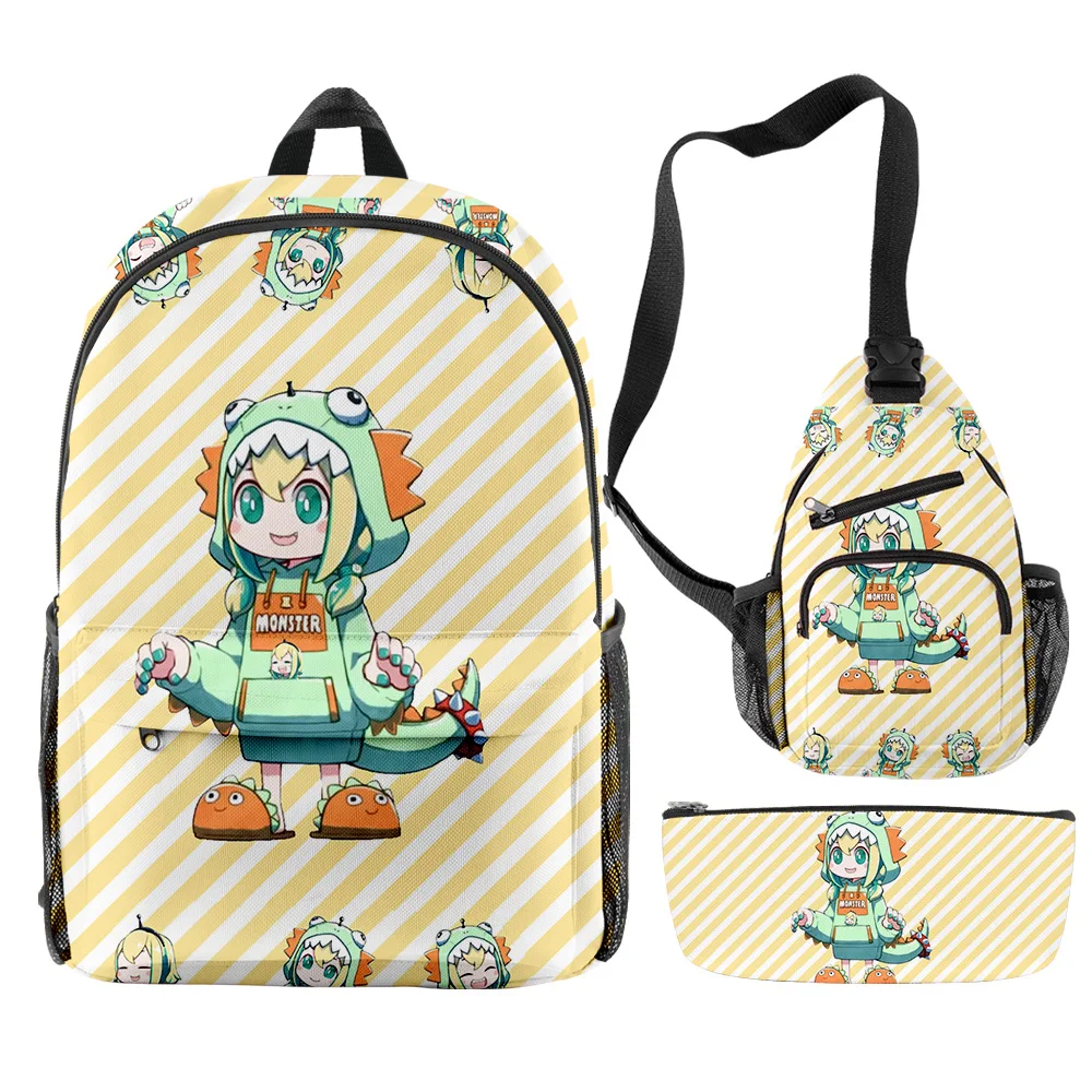 Pikamee Backpacks 3 Pieces Sets Anime Manga Handbag Fashion