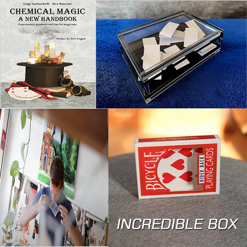 

Chemical Magic Handbook by Erix Logan，The Crystal Billet Box by David Regal，Extens by Victor Zatko，Incredible Box - Magic Trick