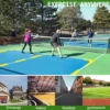 Pickleball Court Lines Marker Kit Anti-Slip and Wind-Resistant Throw Down Markers 28pcs Pickleball Net Court for Outdoor Court 6