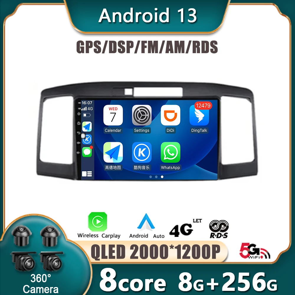 

For Toyota Allion /Permio T240 2001-2007 android 13 Car Radio Multimedia Video Player Carplay Android tablet QLED Screen 4G BT