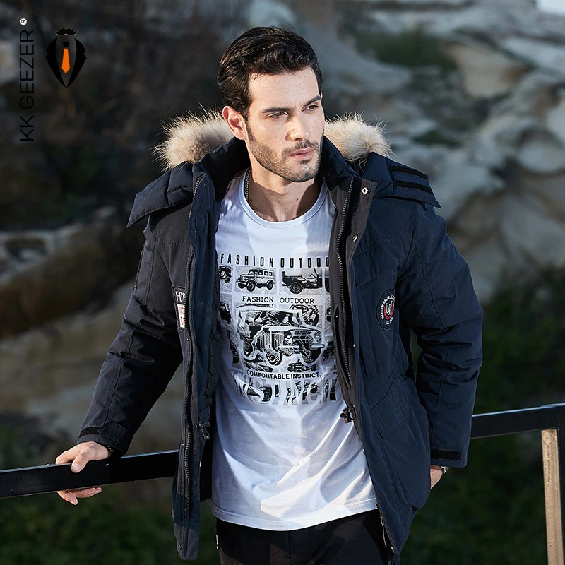 Chaqueta de invierno Chaqueta de hombre impermeable de gran tamaño 80% Chaquetas