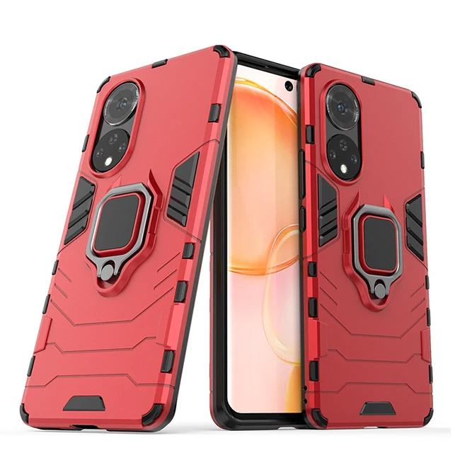 Shockproof Armor Phone Case with Ring Holder and Car Magnetic Cover