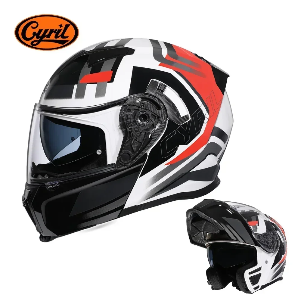 thumbnail image 1 of Casco de motocicleta con doble visera, modular, abatible, de cara completa, para adultos, hombres y mujeres, aprobado por DOT, Casco Moto Cascos Para Moto, 1 of 5