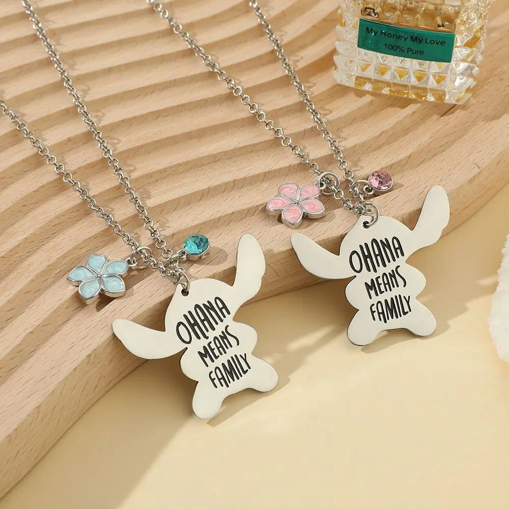 Kawaii Disney Stitch collana orecchini braccialetto cartone
