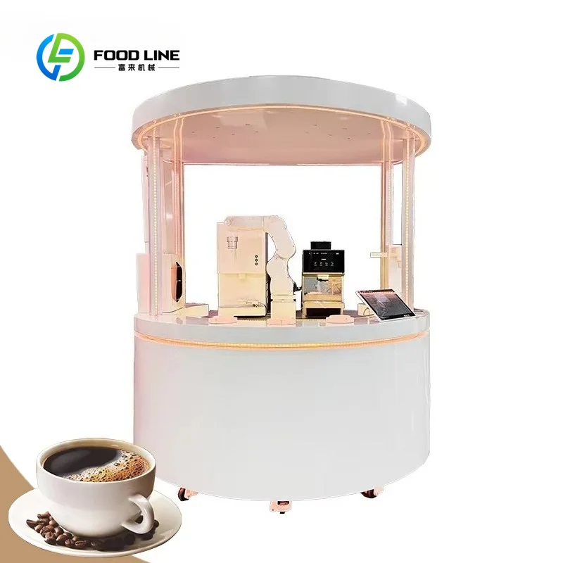 Robot Barista Personalizzato a 6 Assi in Acciaio Inossidabile, Distributore Automatico di Caffè Semi-Automatico, Attrezzatura Commerciale per la Preparazione del Caffè - immagine 2