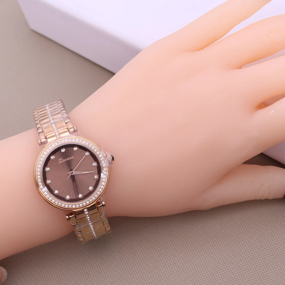 SALE!!! Discount Small Mini Davena Crystal Rhinestones Lady Women's Watch Japan Mov't Hours Metal Bracelet Girl's Gift No Box