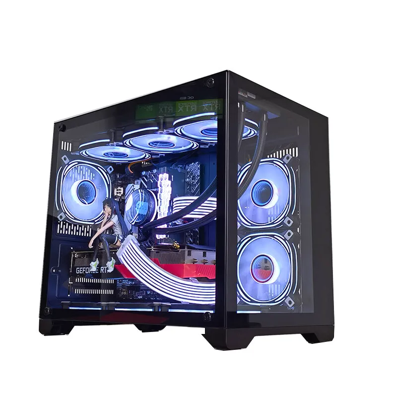 Computer Case Desktop MATX Sea View Room Supports 240/360 Water Cooled Full Side Transparent ITX Desktop MINI Case 3 Computer Case Desktop MATX Sea View Room Supports 240/360 Water Cooled Full Side Transparent ITX Desktop MINI Case - Image 3
