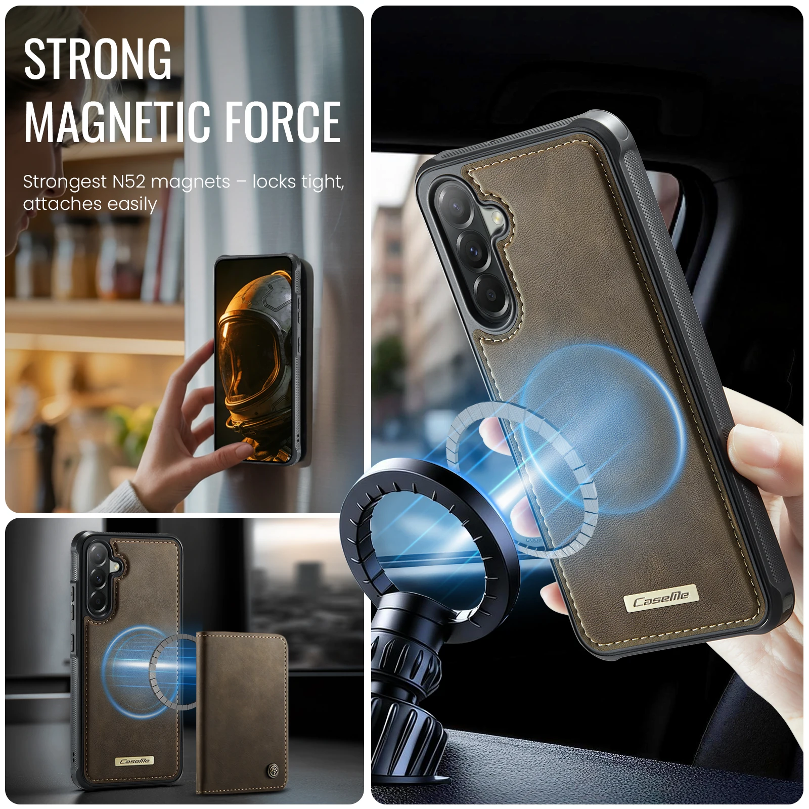 Luxury Magnetic PU Leather Shockproof Phone Case Cover