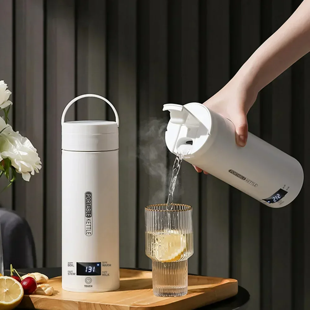 500ml Mini Portable Electric Kettle 304 Stainless Steel Mini Household Water  Boiler For Home Travel Heat Preserve Stew Desserts - Electric Kettles -  AliExpress