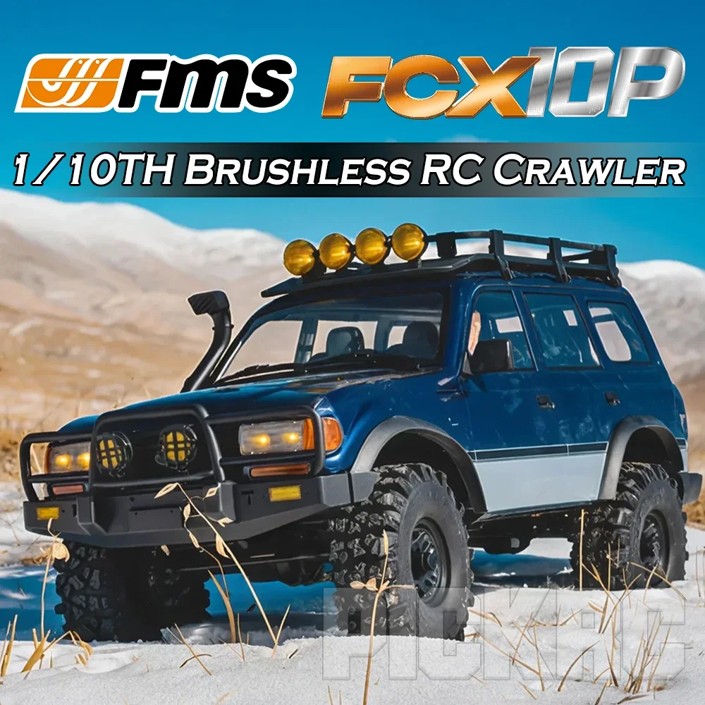 FMS FCX10 LC80 PRO Land Cruiser Brushless RC Crawler 1/10 Remote Control Model Car Off-Road RTR 4WD Adult Children's Toys 1