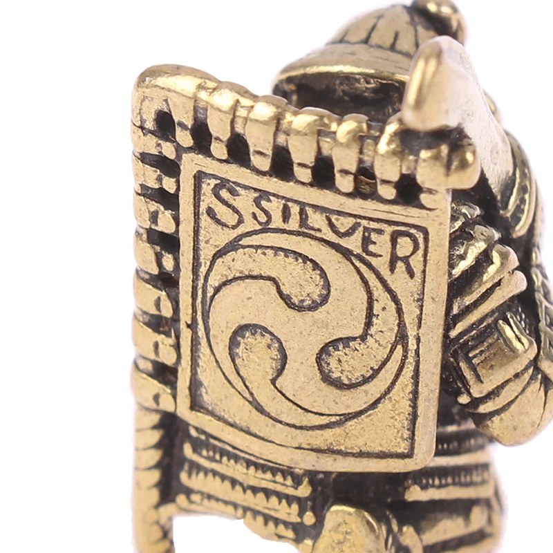 Japanese Broadsword Samurai Retro Brass Knife Beads Lanyard Pendants Outdoor EDC Tool DIY Woven Bracelets Accessories