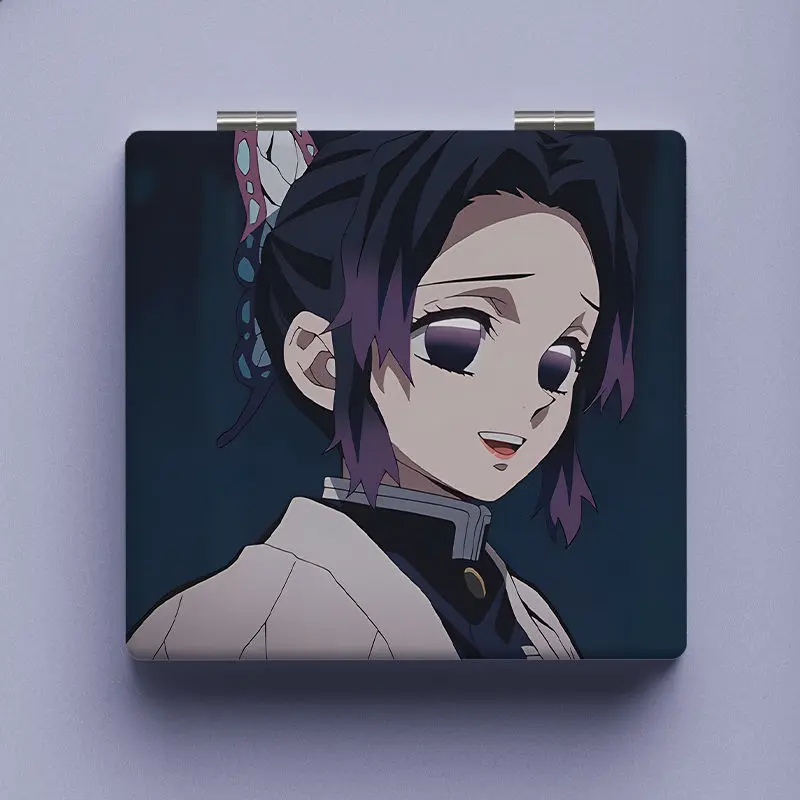 

Demon Slayer Shinobu Portable Makeup Mirror Cosplay Student Folding Mirror Kawaii Small Fresh Mirror Prop Gift