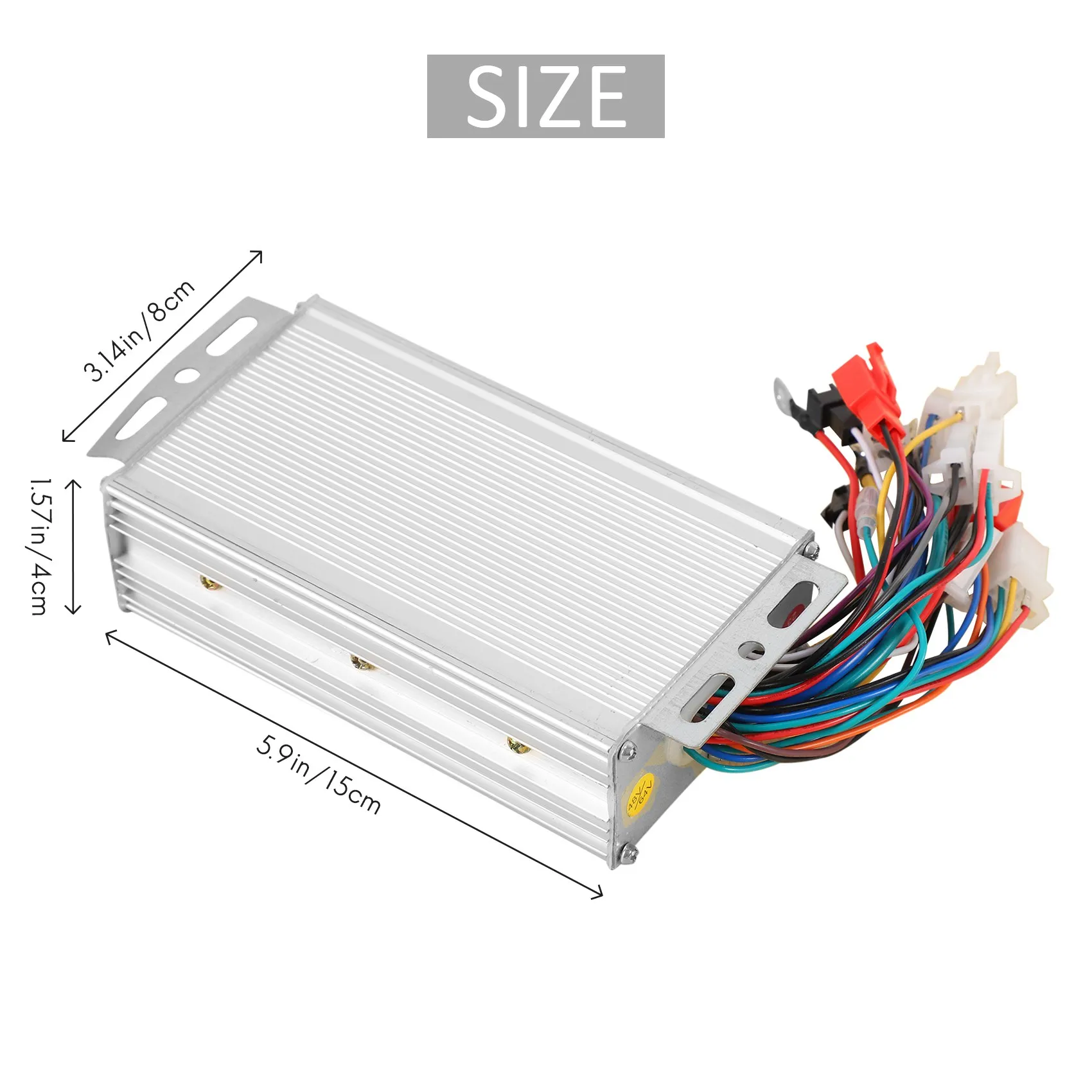 【A08I】500W 브러시리스 컨트롤러, 전기 자전거 스쿠터용 알루미늄 합금 전기 자전거 브러시리스 모터 컨트롤러
