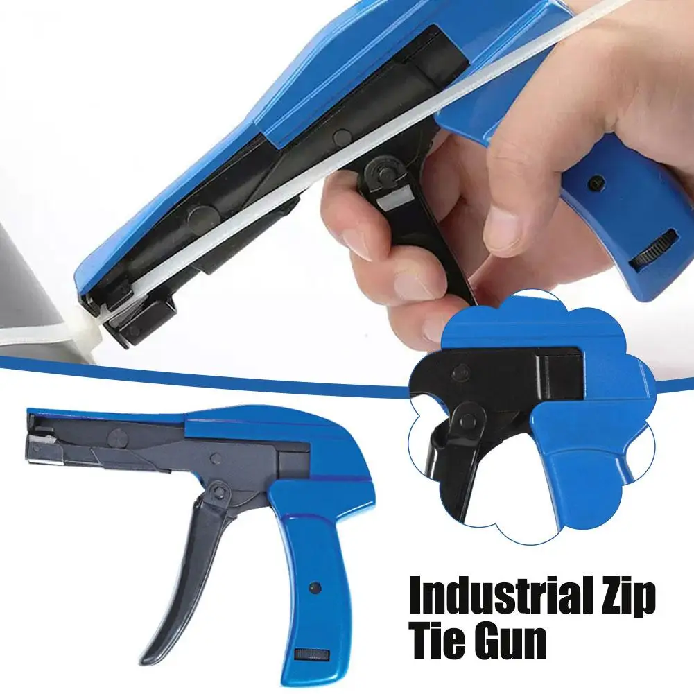 Fixação Nylon Zip Tie Alicate Pistola de Cabo Fixação Cabo Tie Tool Die-cast Aço Flush Cut 2.44.8 mm