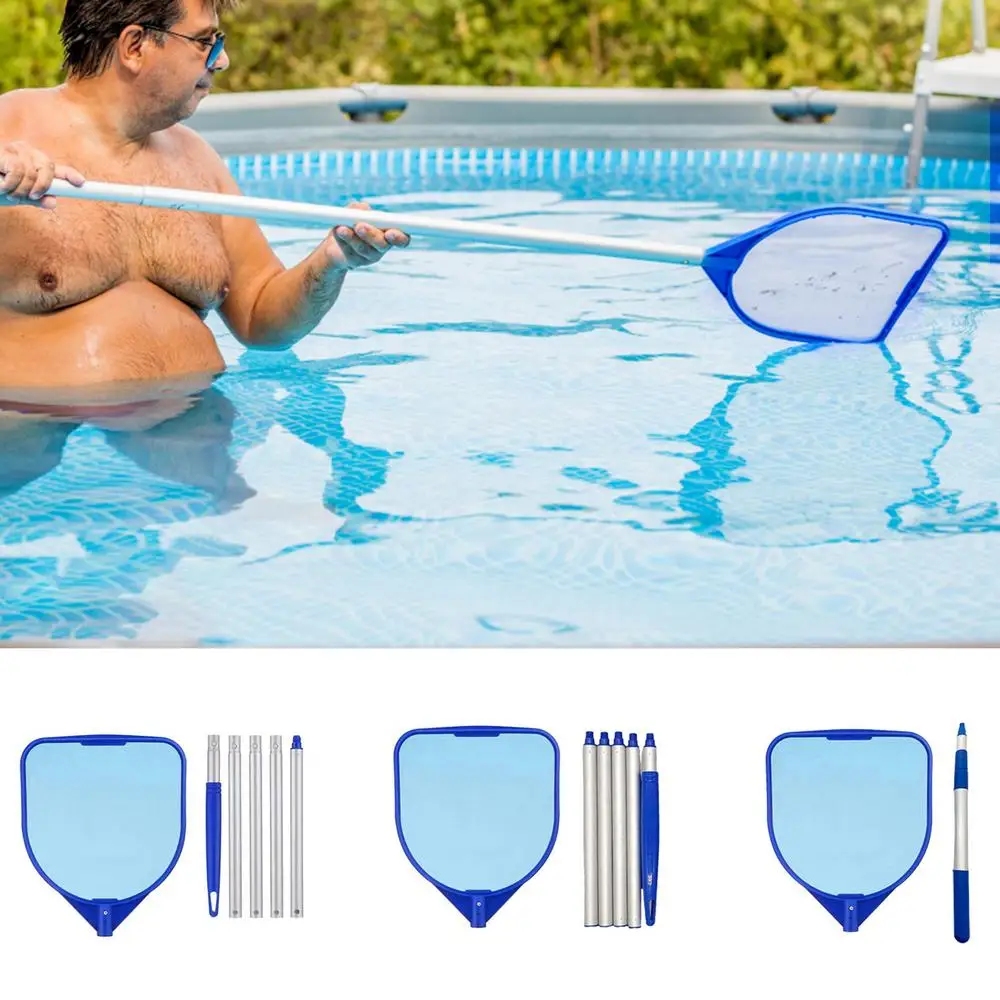 Description Picture 3 of itemSwimming Pool Sweeping Net Telescopic Rod Pool Skimmer Cleaning Springs Filter Mesh Surface Swimming Pool Pond Clean Tools