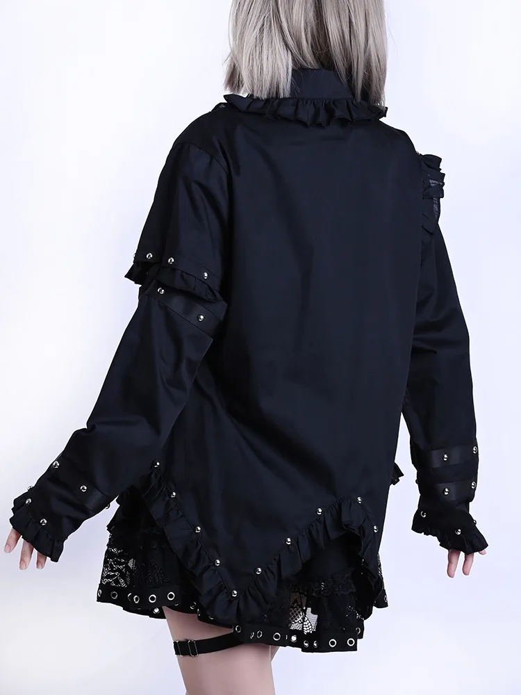 Japanese Kill Matt Rock Punk Style College Long Sleeved Women's