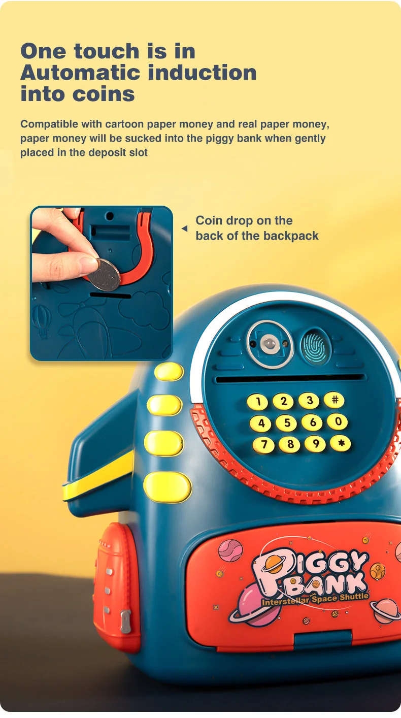 Piggy Bank Aerospace Schoolbag Money Box Toys For Kids Creative Electronic Coin Boxes Cash Safe Saving Birthday Party Child Gift 9 Piggy Bank Aerospace Schoolbag Money Box Toys For Kids Creative Electronic Coin Boxes Cash Safe Saving Birthday Party Child Gift