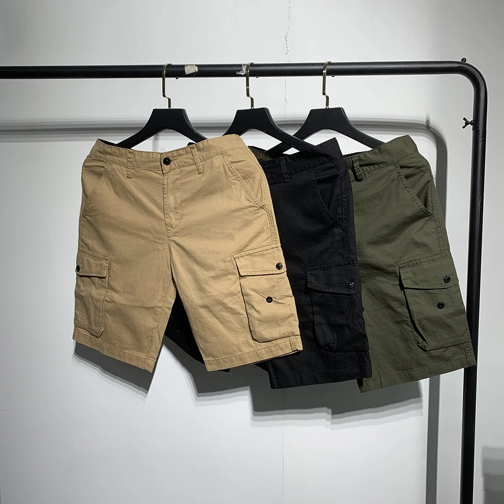 

High Quality Side Patch Embroidery Cargo Shorts Men Women Compass Badge Casual Shorts Men