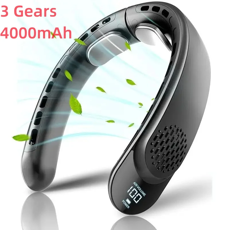 مروحة رقبة USB محمولة ، تصميم بلا فانوس ، تحكم وحم...