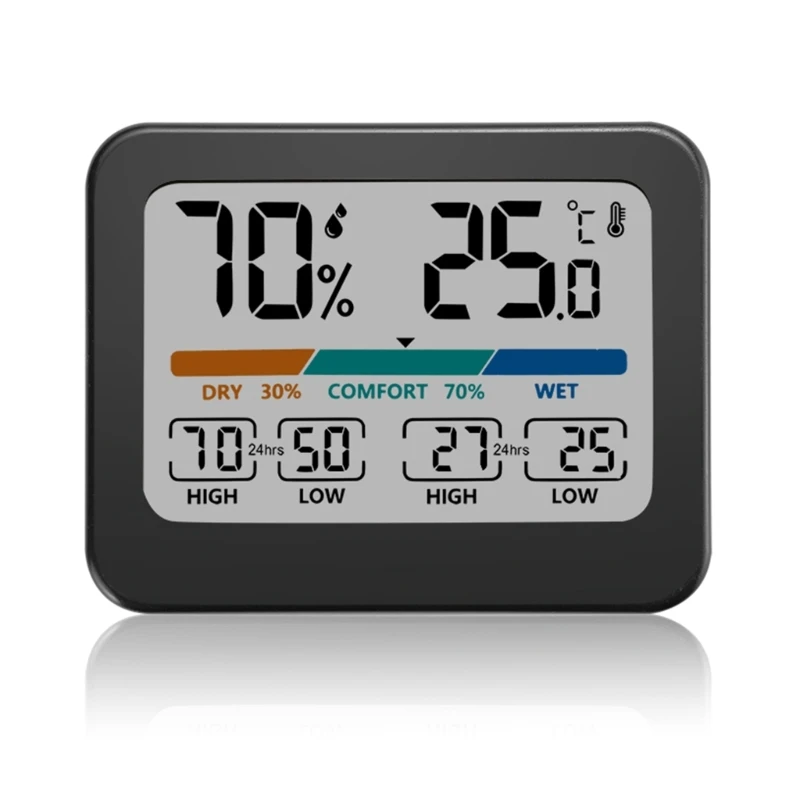 

LCD Color Display Digital Thermometer Baby Room Temperature Humidity Detector