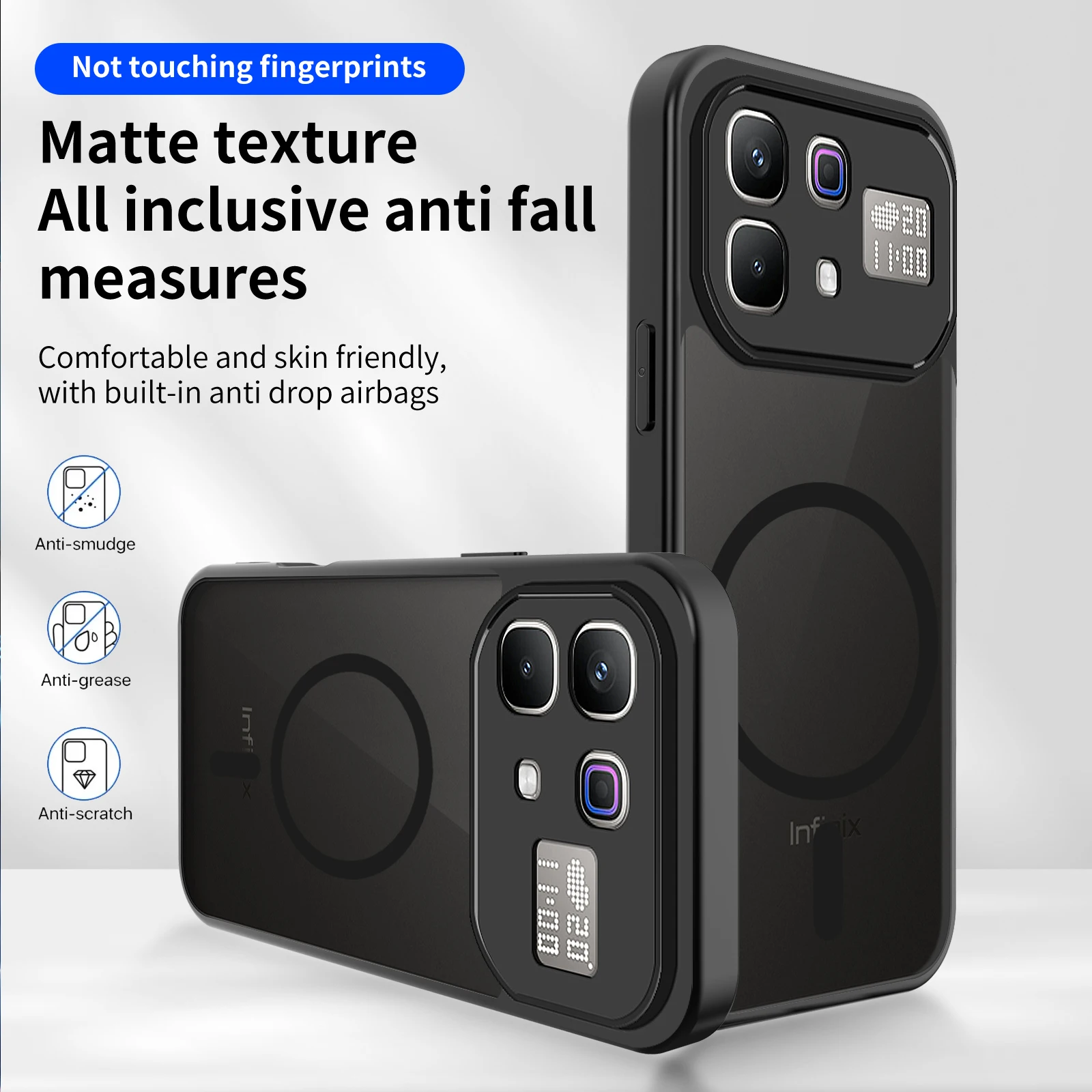 Translucent Luxury Matte Case with MagSafe Wireless Charging Compatibility
