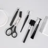 2-17 PCS Eyebrow Trimmer Set Eyebrow Razor Scraping Eyebrow Comb Razor Eyebrow Clip Scissors Tweezers Makeup Tools Sets 4
