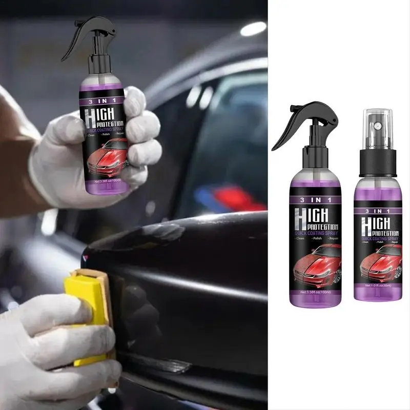 

100ml Coating Spray Crystal Wax Spray Nano Hydrophobic Liquid Polymer Oleophobic Anti Rain Windshield Mirror Car Liquid Agent